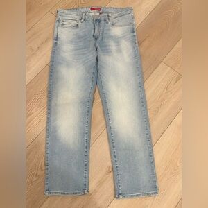 Guess Men's Faded Blue Straight Jeans 33x30